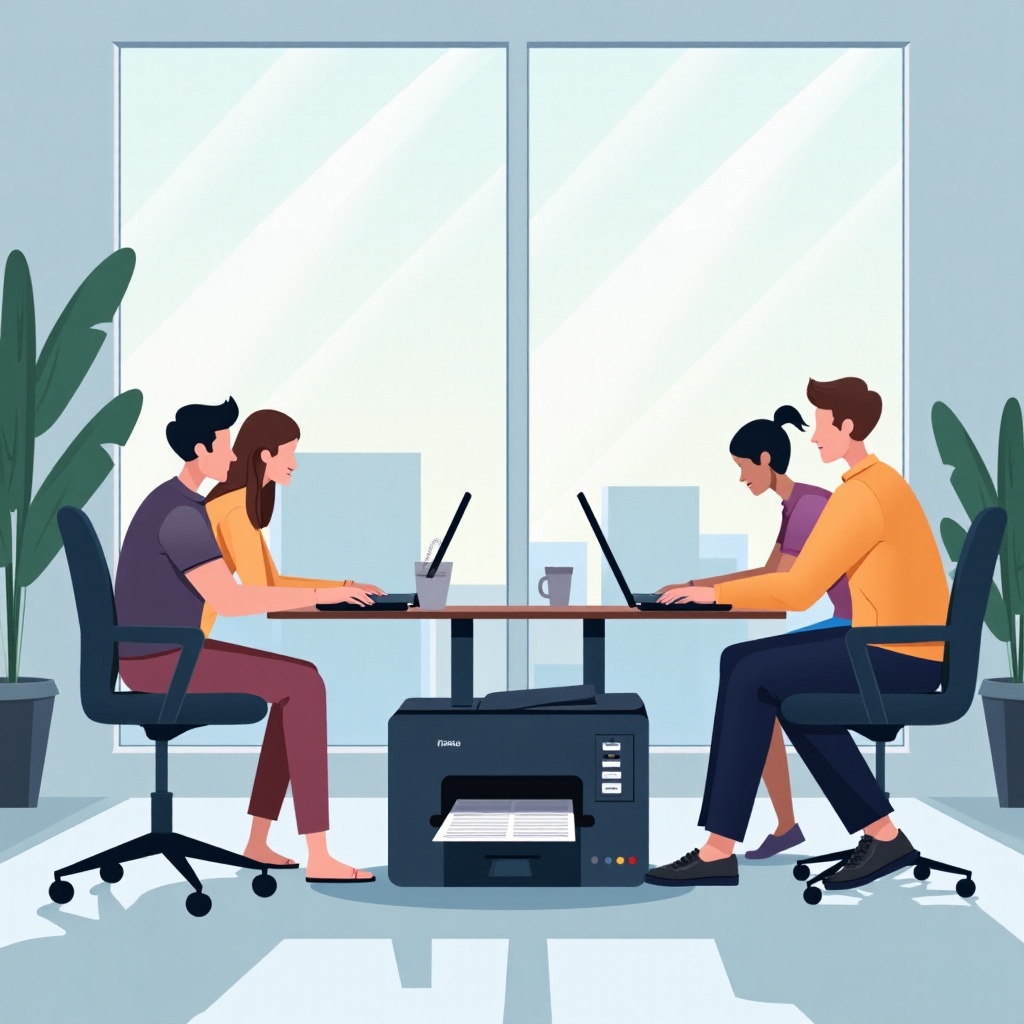 วิธีการแชร์เครื่องพิมพ์