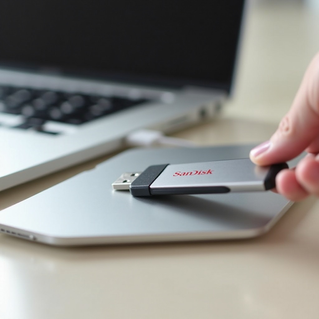 penggunaan pertama sandisk flash drive pada macbook