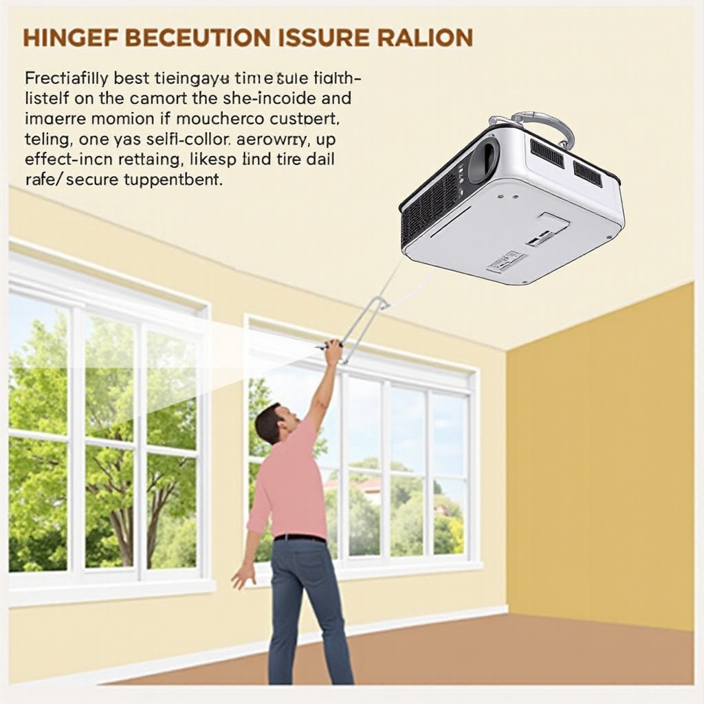 ikabit ang projector sa kisame nang hindi nagbubutas