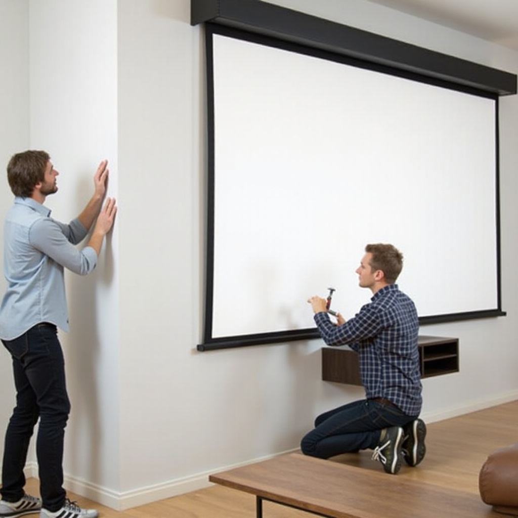 kung paano i-hang ang isang projector screen