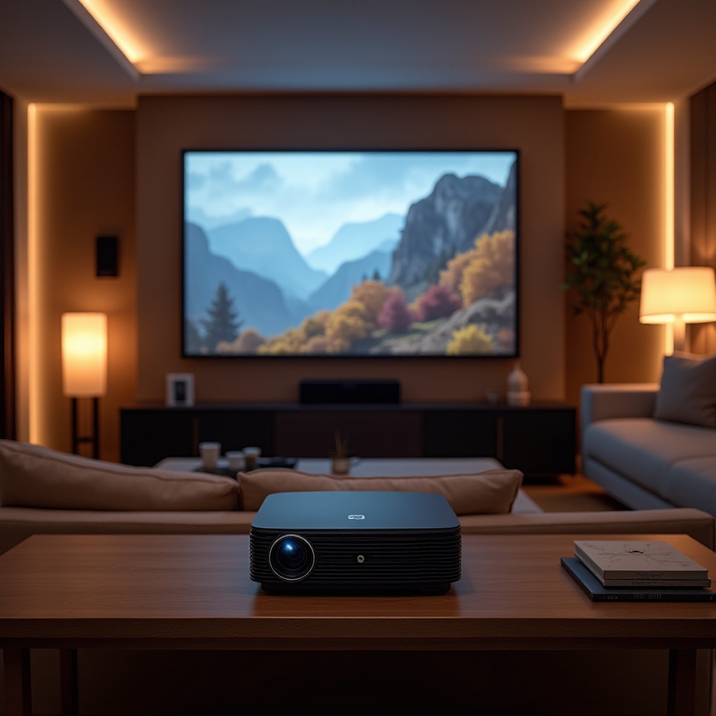 proyektor mewah dengan speaker bawaan