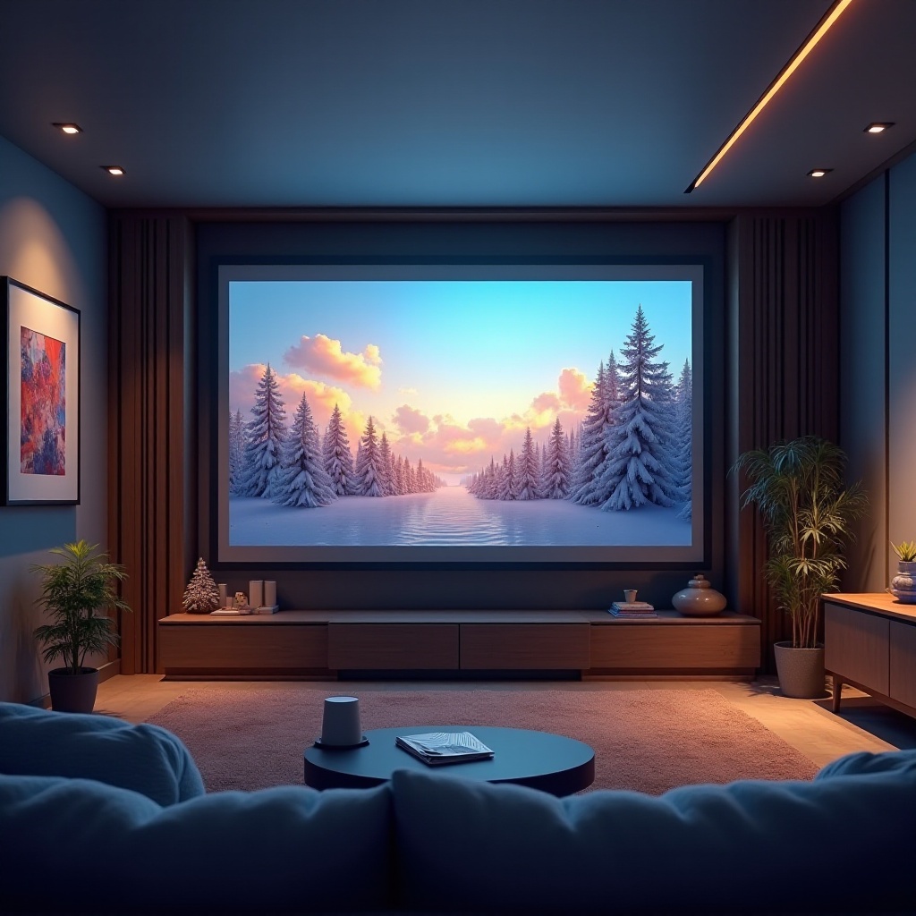 หน้าจอโปรเจคเตอร์ขนาด 120 นิ้ว กว้างแค่ไหน